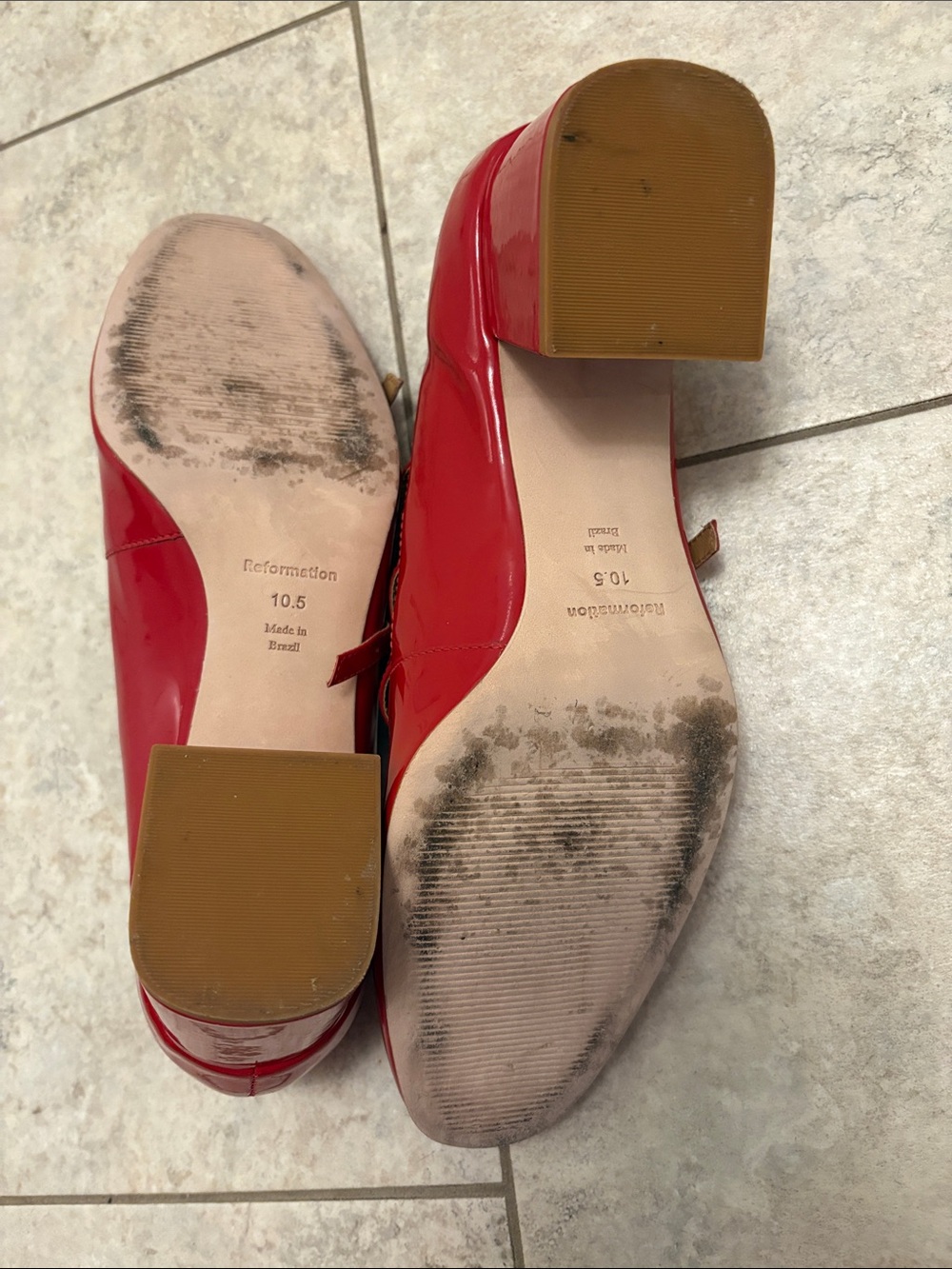Reformation Red Patent Mary Jane Pumps - Picture 5 of 15